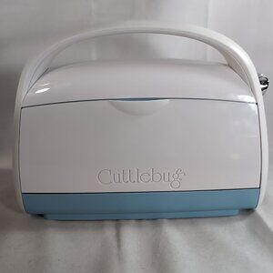 Cricut Cuttlebug Die Cutting Embosing Machine Folding White Blue Crank Manual